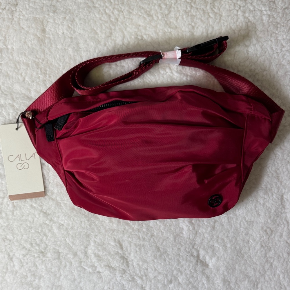 CALIA Red Belt Bag Sling‎ Crossbody Waist Pack NWT